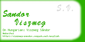 sandor viszmeg business card